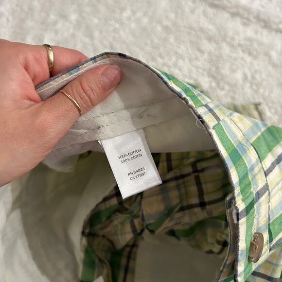 NWT Banana Republic Mens Green Plaid Shorts Mens 36 X 10 100% Cotton Mid Rise - Picture 7 of 7